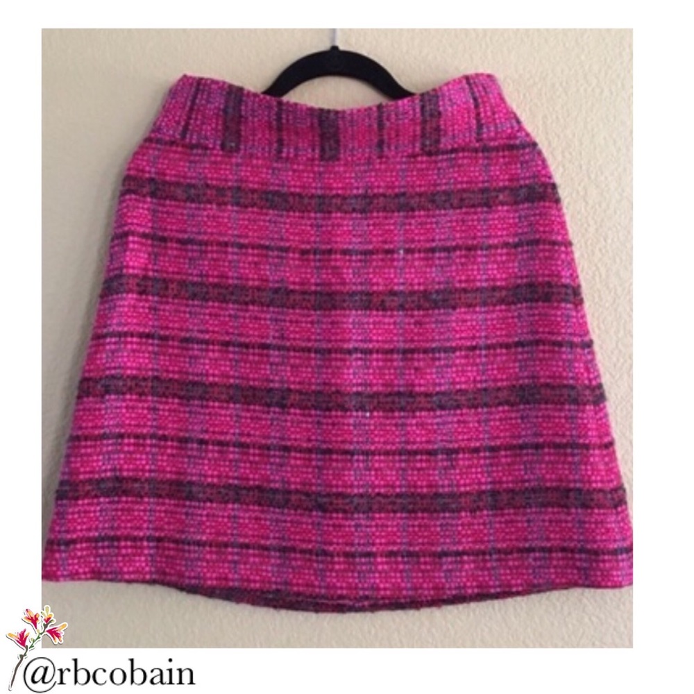 Kate Spade Pink and Black Plaid Skirt